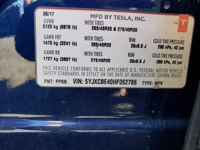 Разборка TESLA MODEL X внедорожник (2015 - 2026)