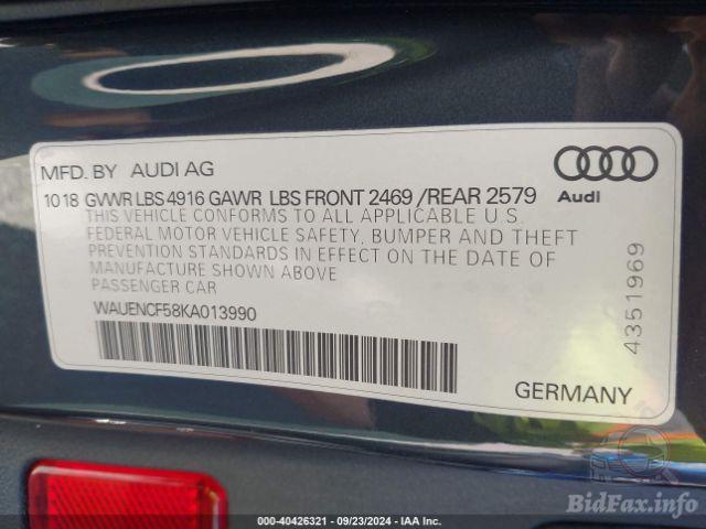 Розбірка AUDI A5 купе (F53, F5P) (2016 - 2026)